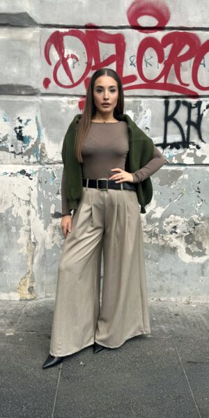 Pantaloni Zampa Vita Alta