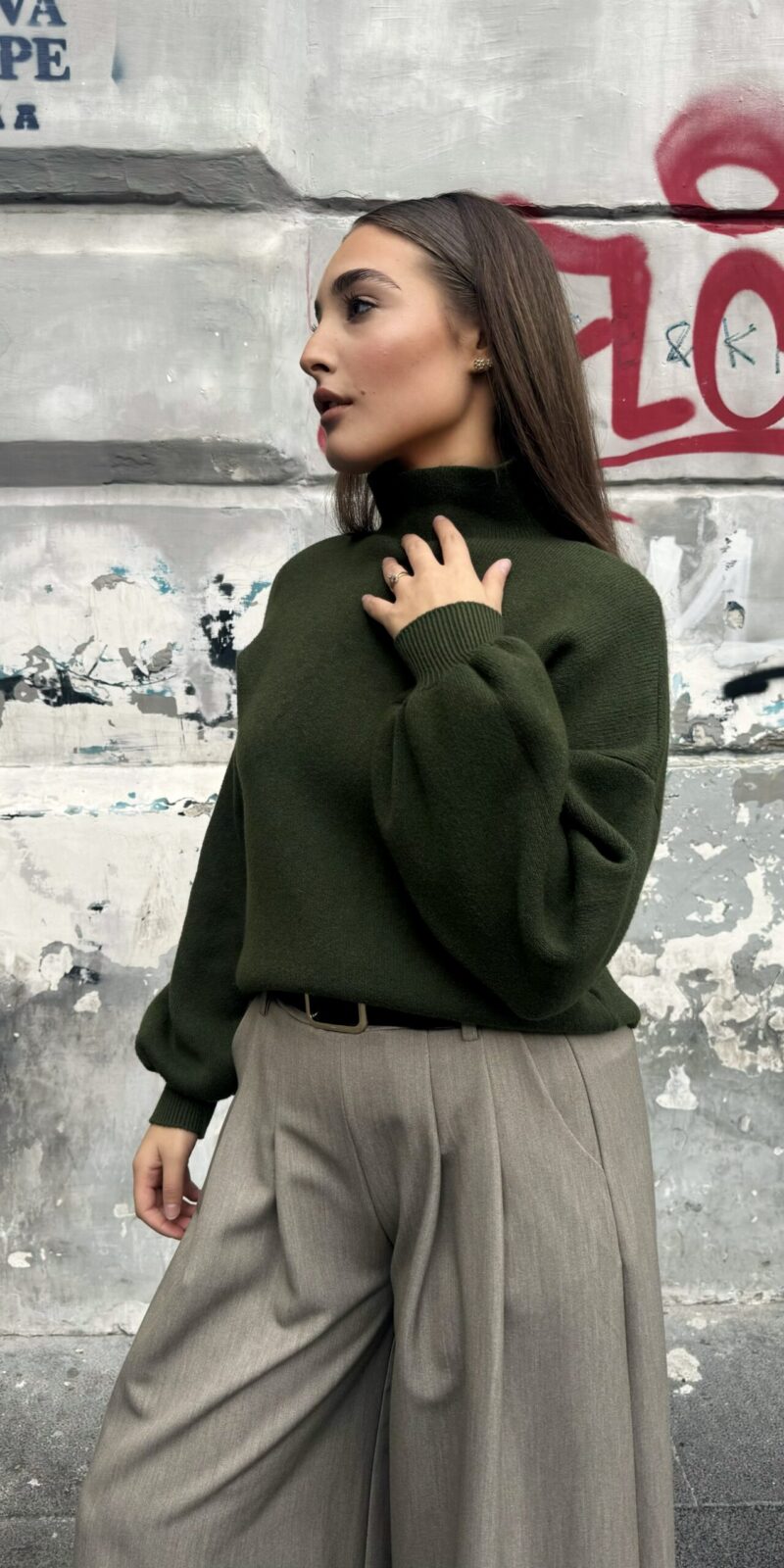 Pull Collo Alto Manica A Palloncino