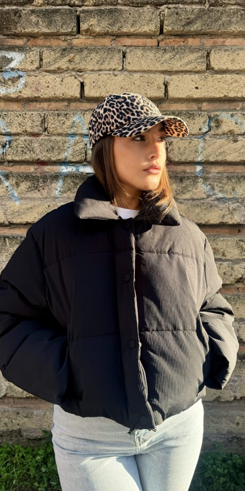 Bomber Corto Trapuntato A Coste By Lumina