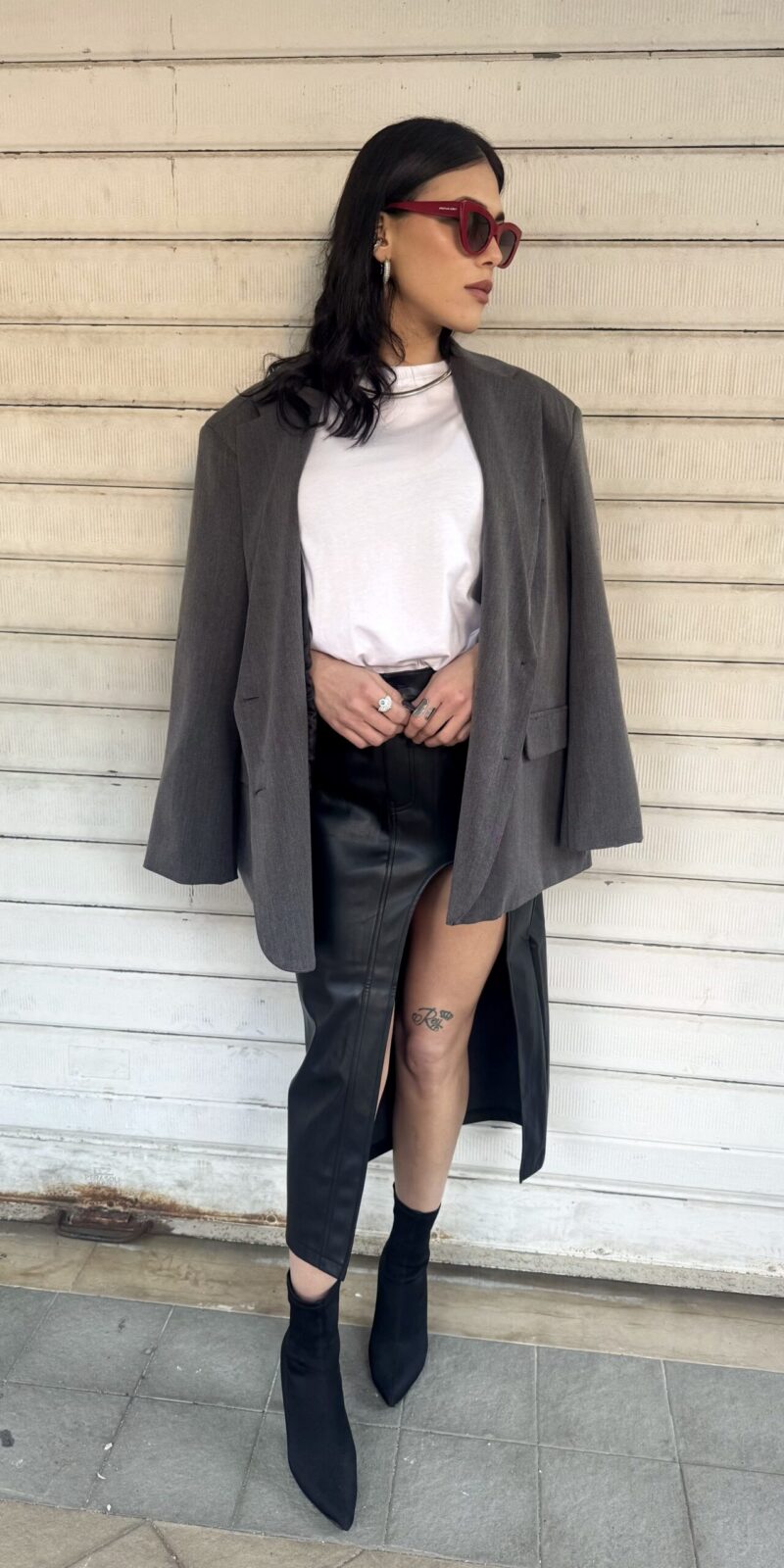 Bedda Gonna Eco-Pelle Spacco